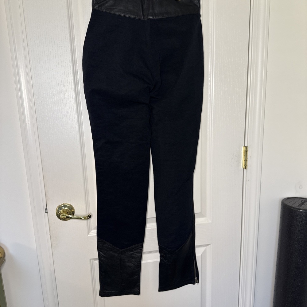 Harley-Davidson Women's Leather Moto Pants Size 10 Black Genuine HD Vintage - Picture 8 of 15